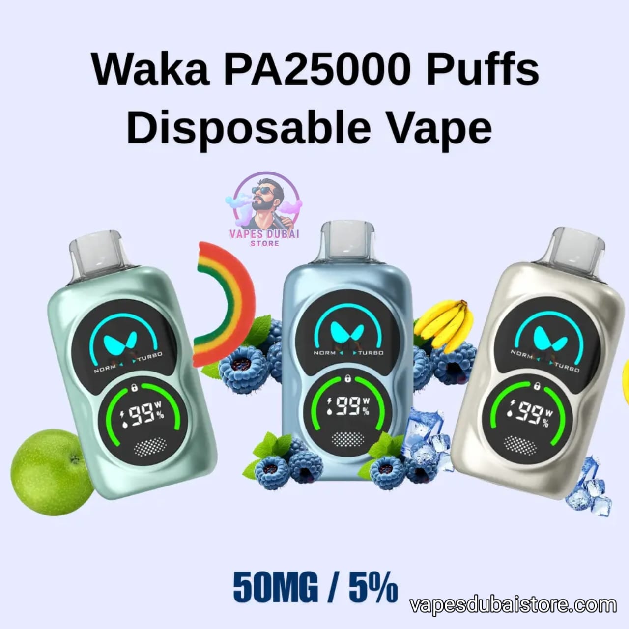 Waka PA25000 Puffs Disposable Vape 50 MG In UAE