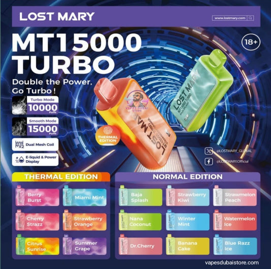 Lost Mary MT15000 Turbo Disposable Vape 15000 Puffs In Dubai
