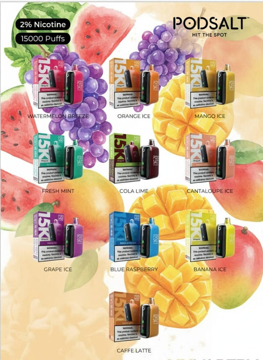 Pod Salt 15000 Puffs Disposable Vape 20mg In UAE