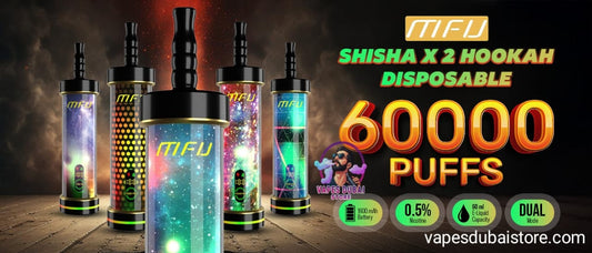 MFU SHISHA X2 Hookah 60000 Puffs Disposable Vape In DUBAI