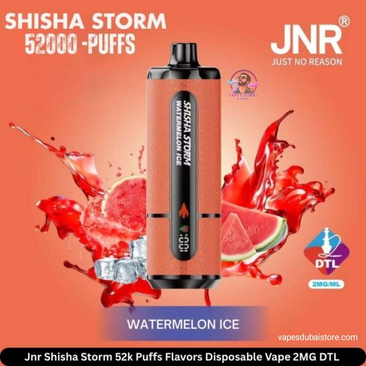 JNR Shisha Storm 52000 Puffs Disposable Vape 2% DTL in UAE