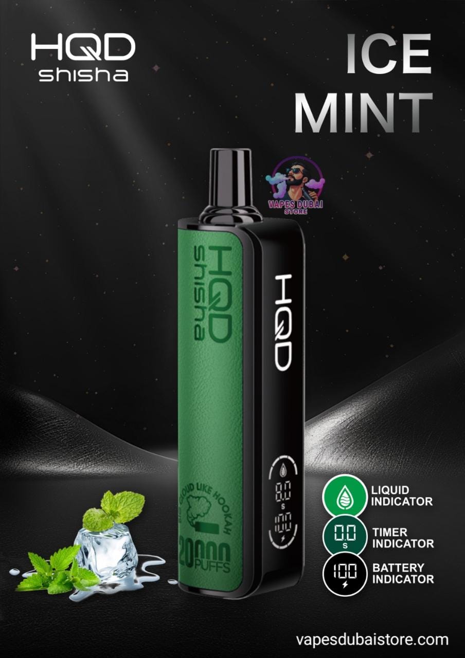 HQD Shisha 20000 Puffs 3MG Nicotine DTL Disposable Vape in Dubai