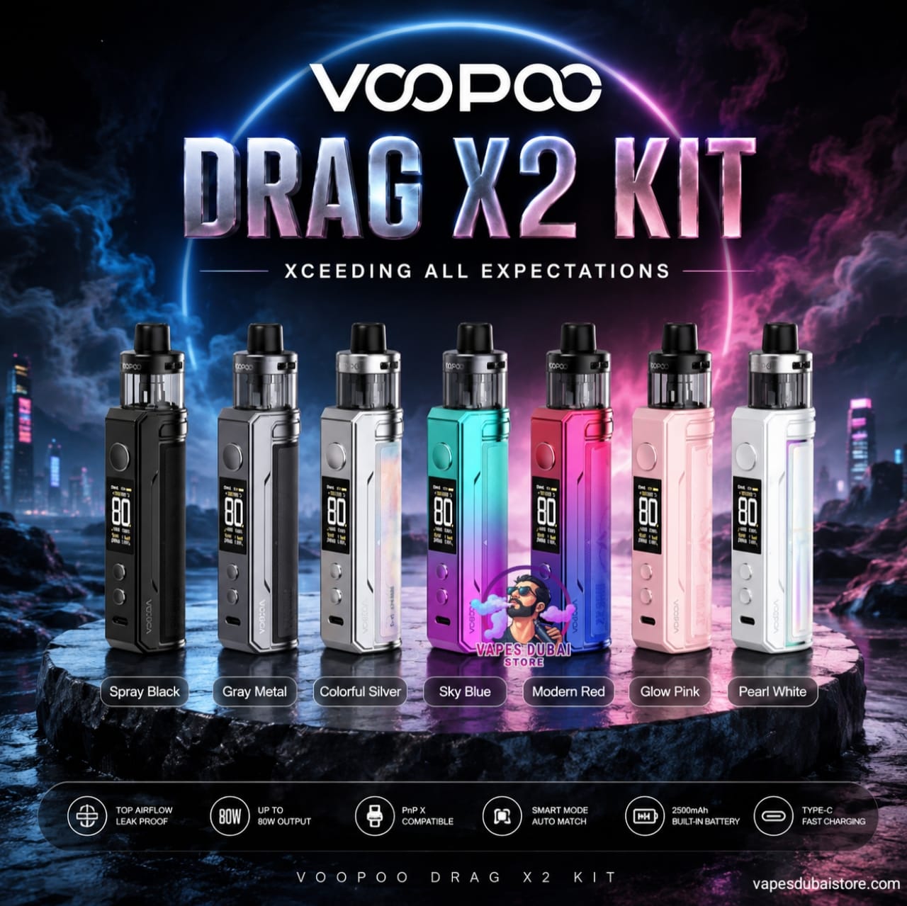 VOOPOO Drag X2 Vape Kit 80W In UAE
