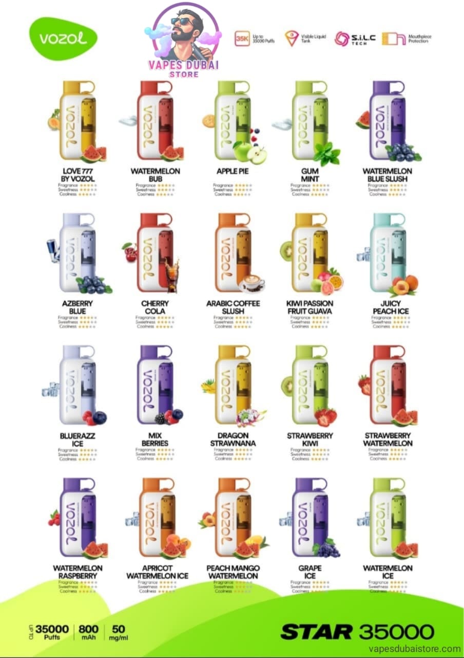 Vozol Star 35000 Puffs Disposable Vape 50mg In UAE
