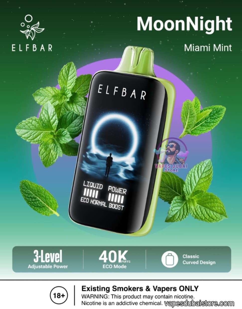 Elfbar Moonlight 40000 Puffs Disposable Vape 50mg In UAE