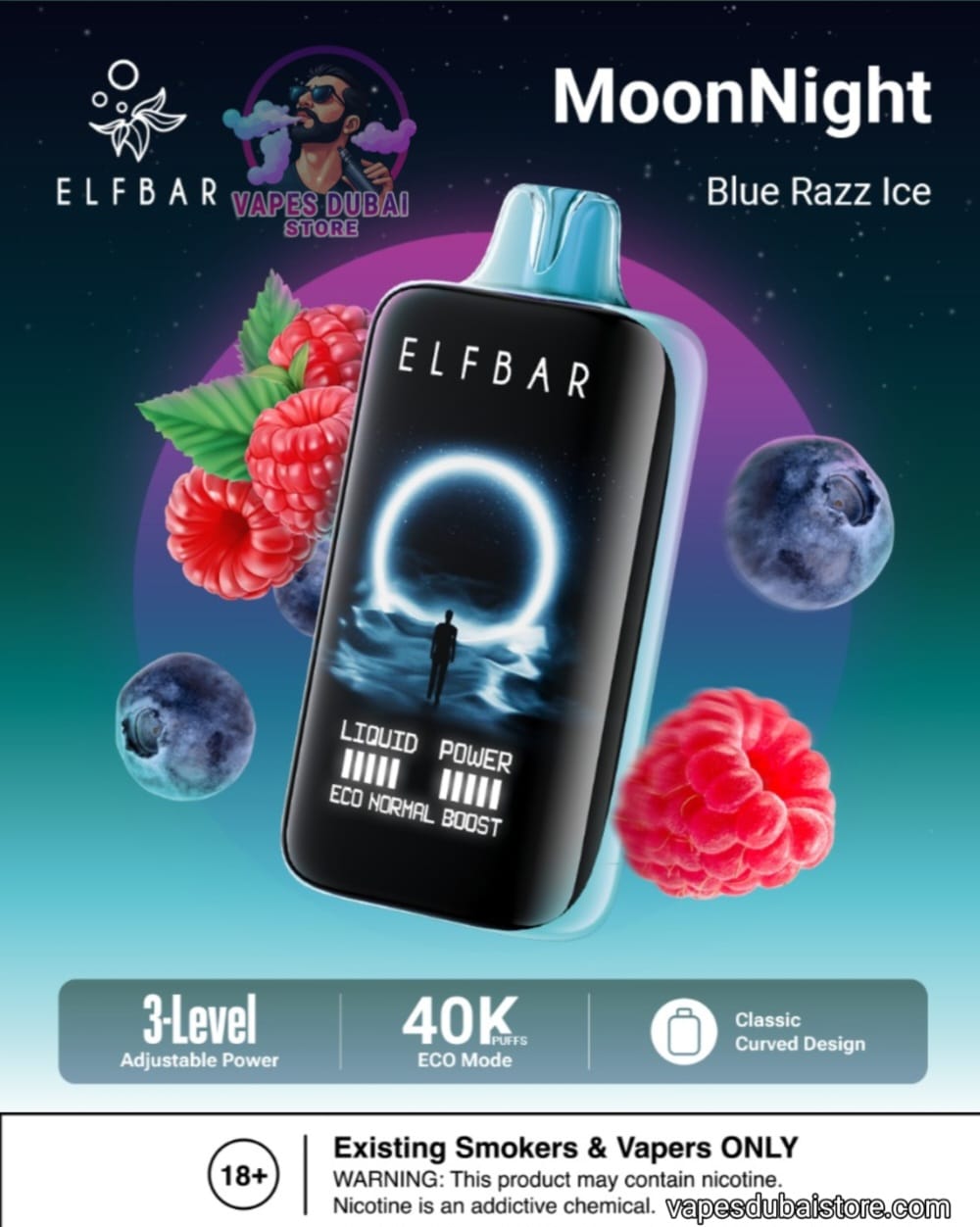 Elfbar Moonlight 40000 Puffs Disposable Vape 50mg In UAE
