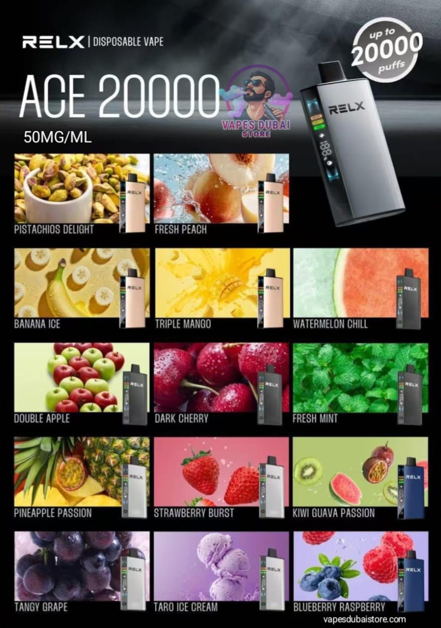 RELX Ace 20000 Puffs 50MG Disposable Vape In UAE