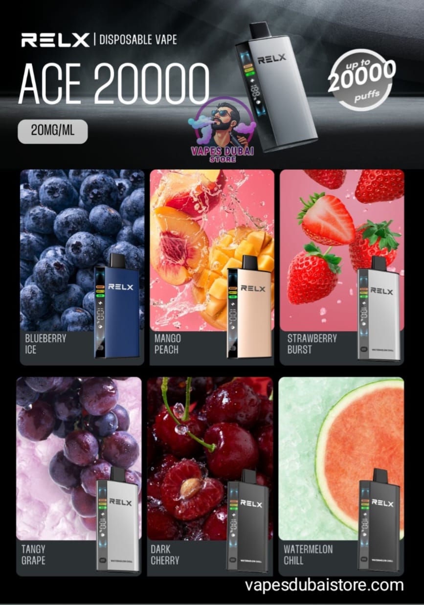 RELX Ace 20000 Puffs 20mg Disposable Vape In UAE