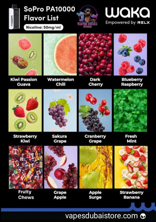 WAKA SoPro PA10000 Puffs 50mg Disposable Vape