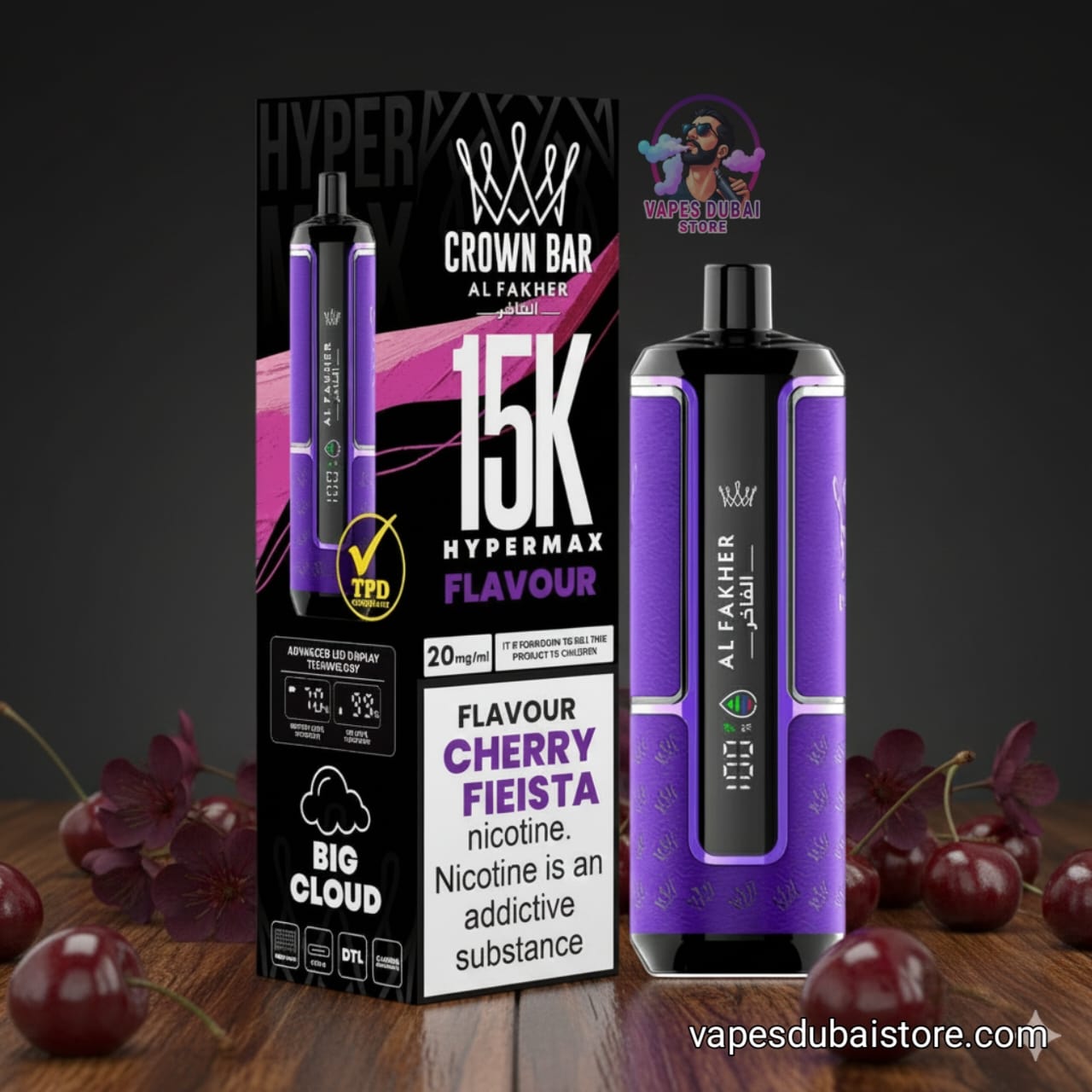 Al Fakher Crown Bar 15000 Puffs Hypermax Disposable Vape In Dubai