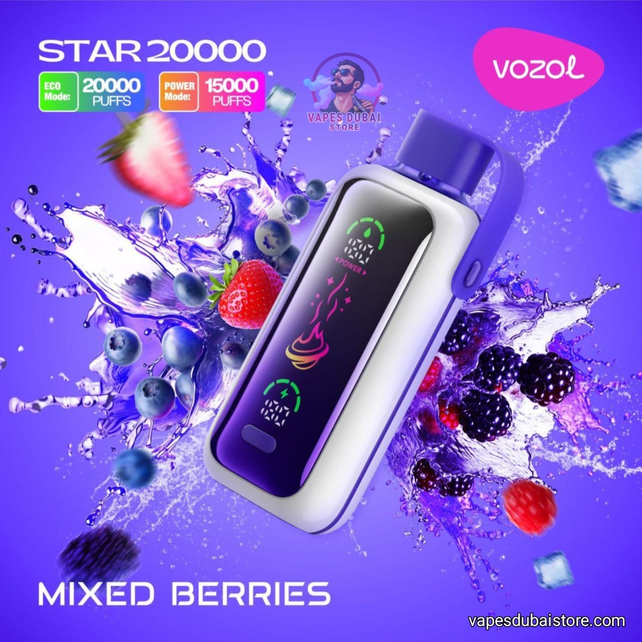 Vozol Star 20000 Puffs 5% Rechargeable Disposable Vape in Dubai