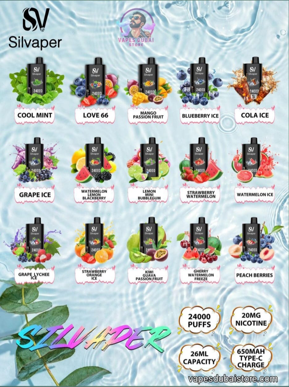 Silvaper 24000 Puffs 50mg Disposable Vape In Dubai