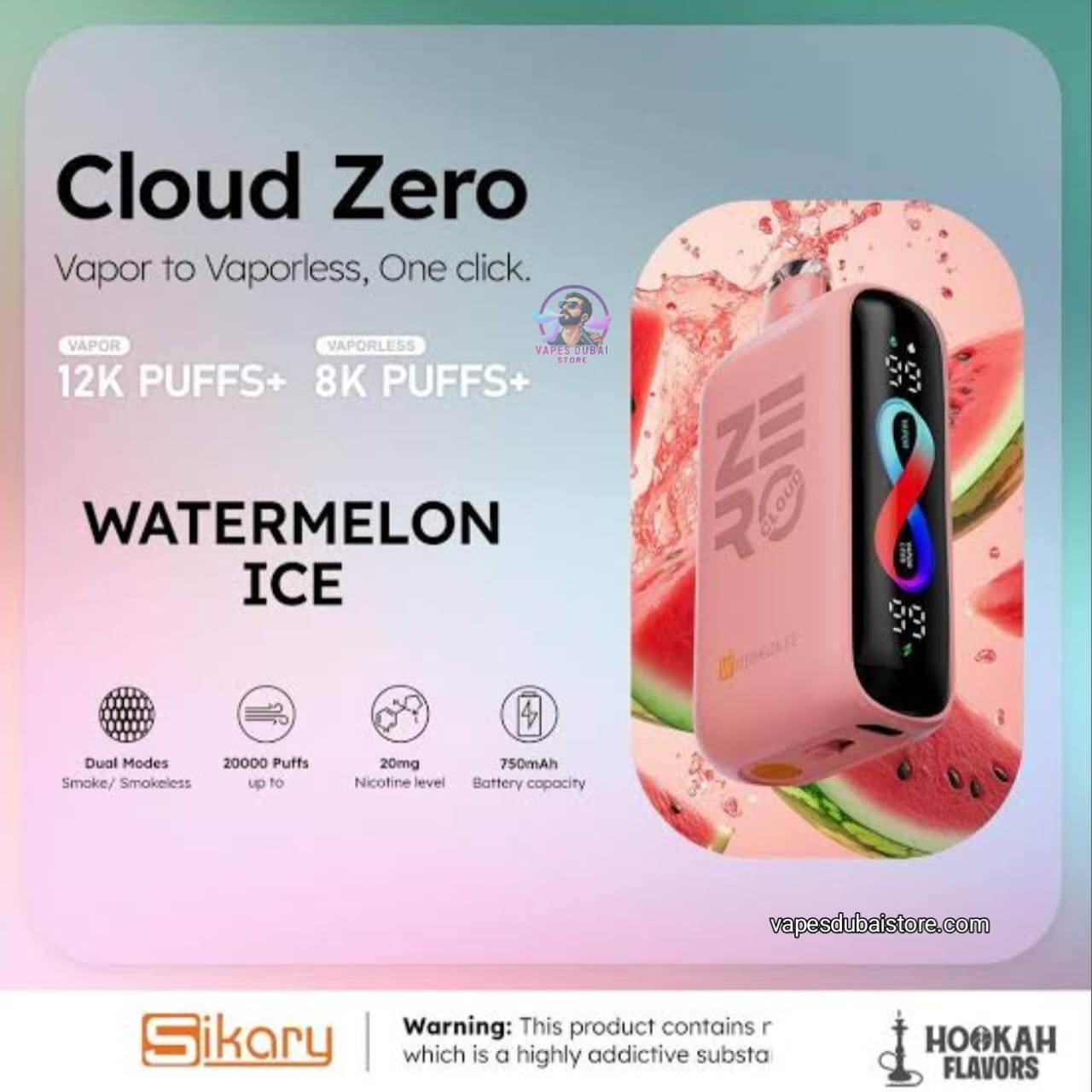 Sikary Cloud Zero 20000 Puffs Disposable 20mg In Dubai