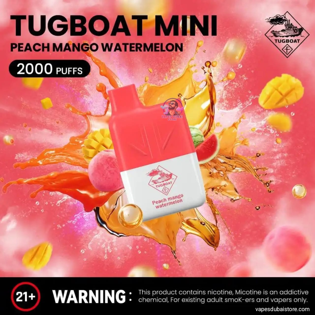 Tugboat Mini 2000 Puffs 20mg Disposable Vape In UAE