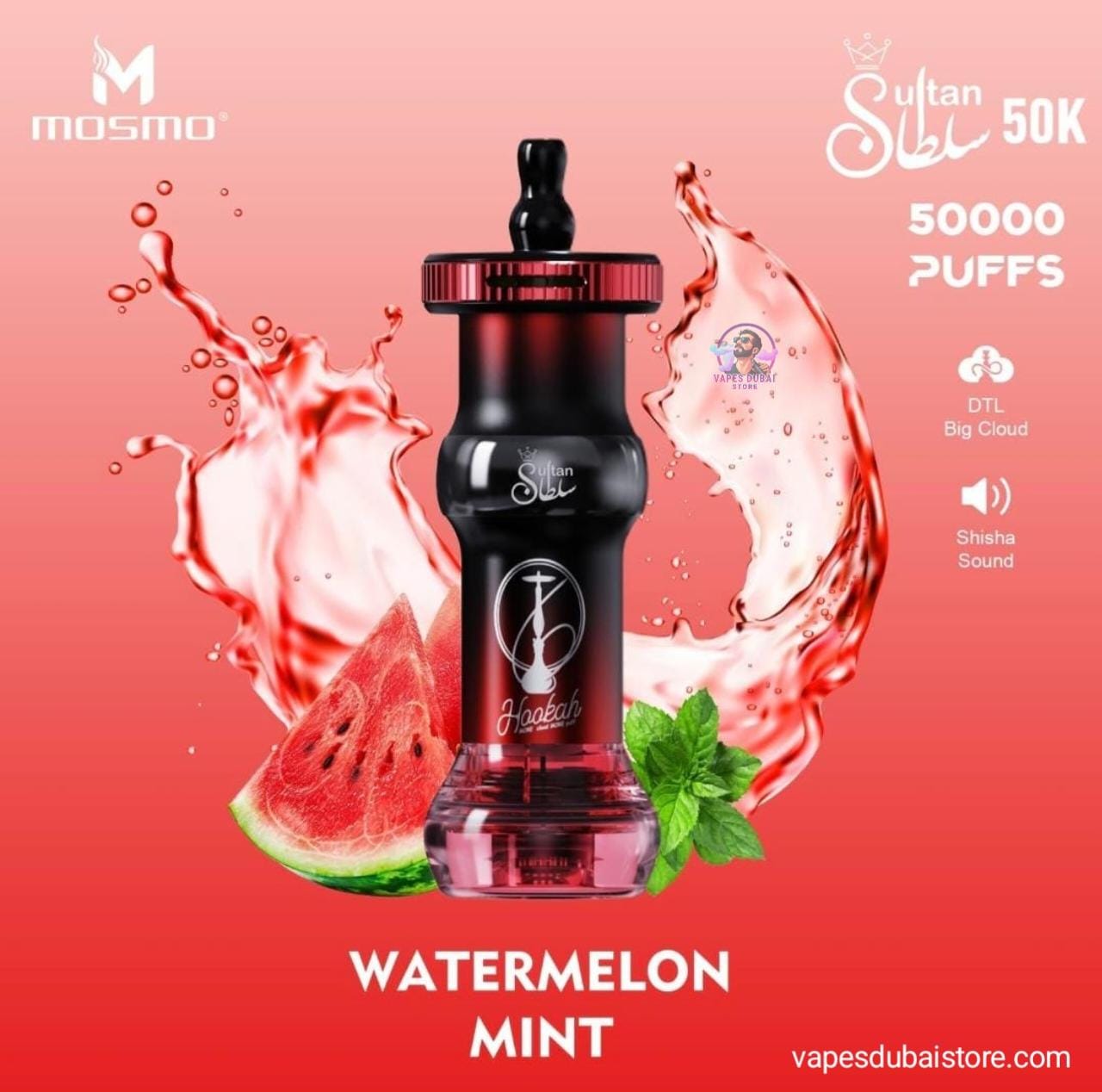 Mosmo Sultan 50k Puffs DTL E-hookah Disposable Vape in UAE