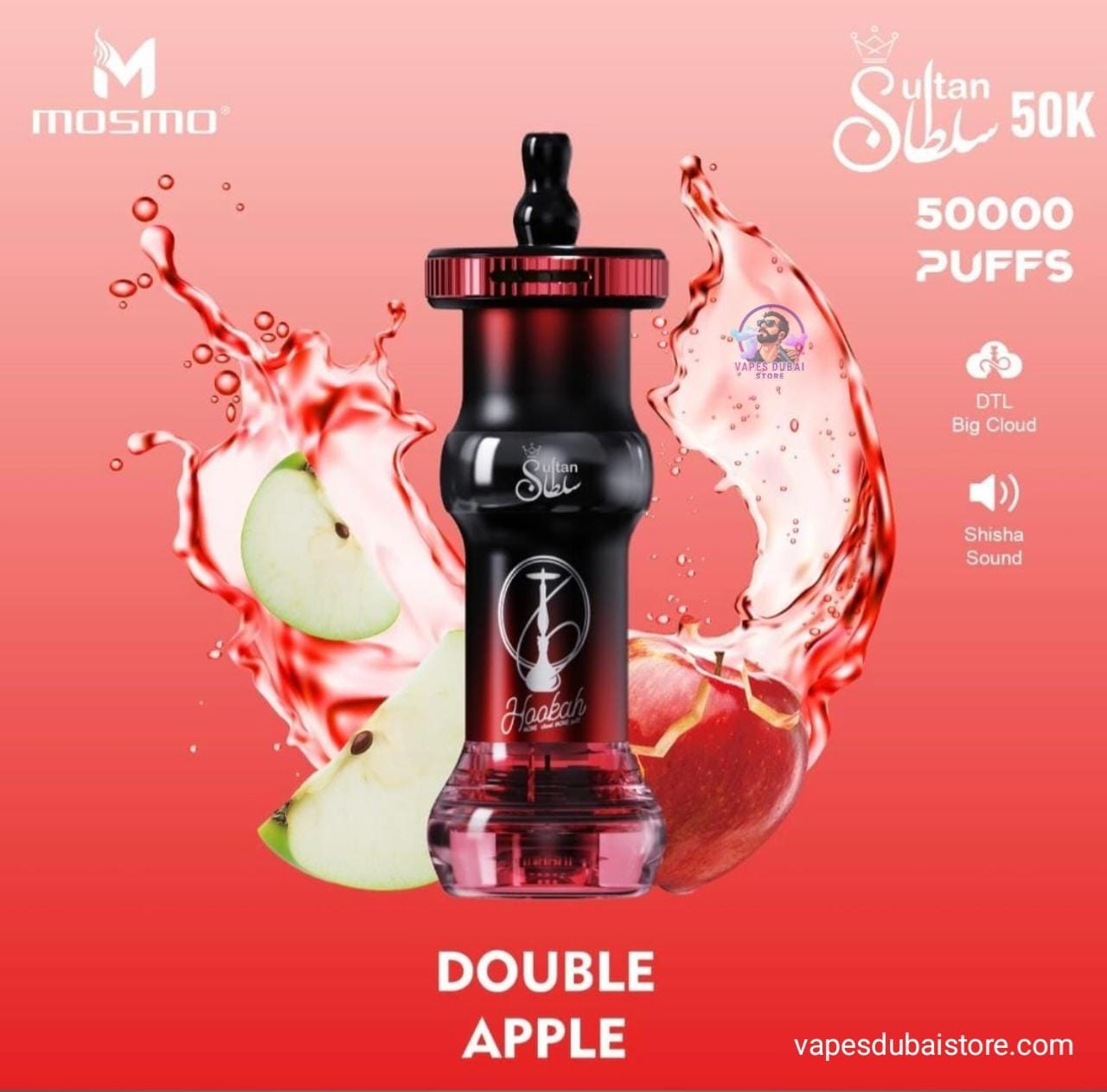 Mosmo Sultan 50k Puffs DTL E-hookah Disposable Vape in UAE