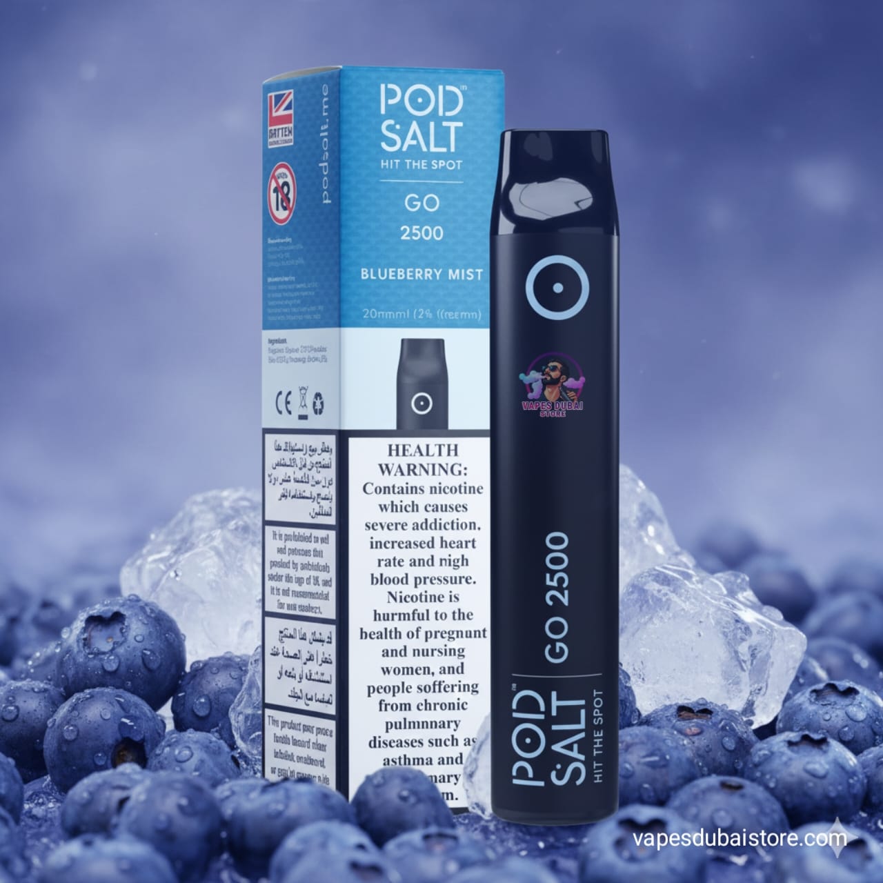 Pod Salt Go 2500 Puffs Disposable Vape Device 20mg In UAE