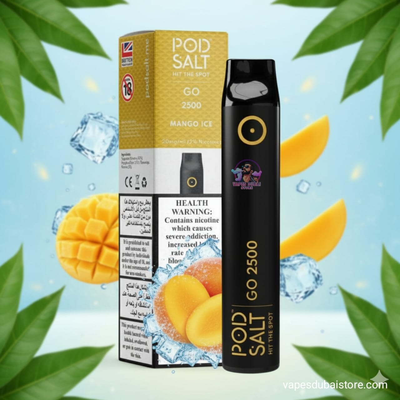 Pod Salt Go 2500 Puffs Disposable Vape Device 20mg In UAE