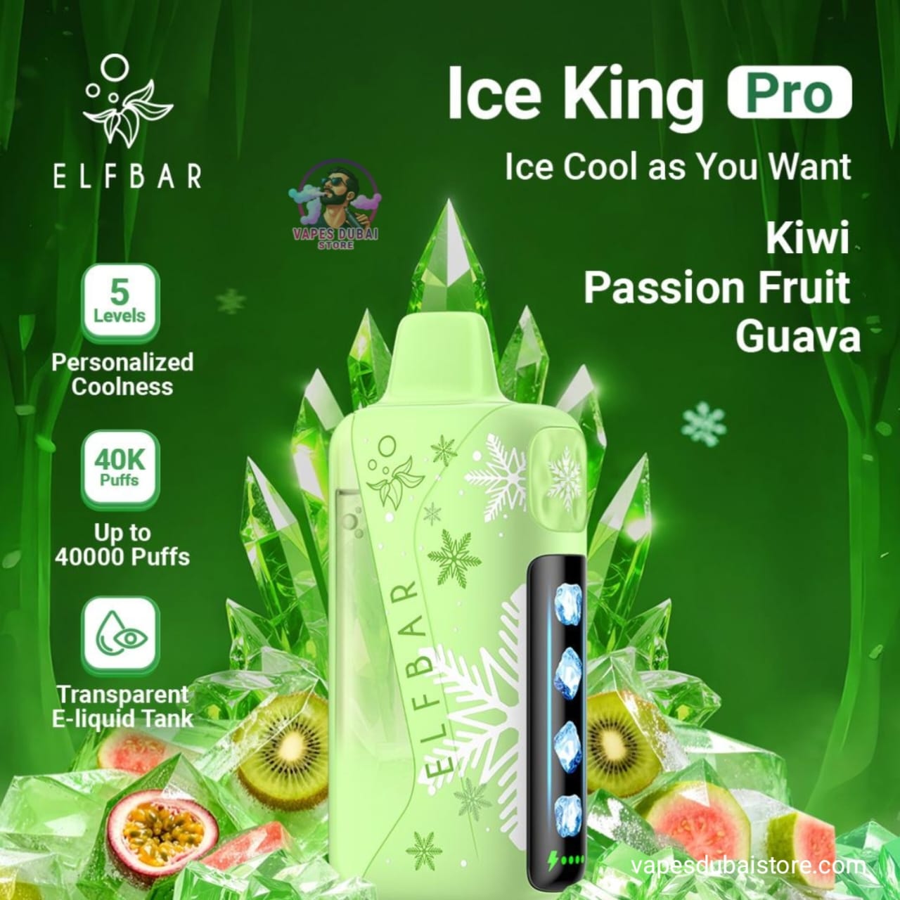 ELFBAR Ice King Pro 40000 Puffs 50mg Nicotine Disposable vape in UAE