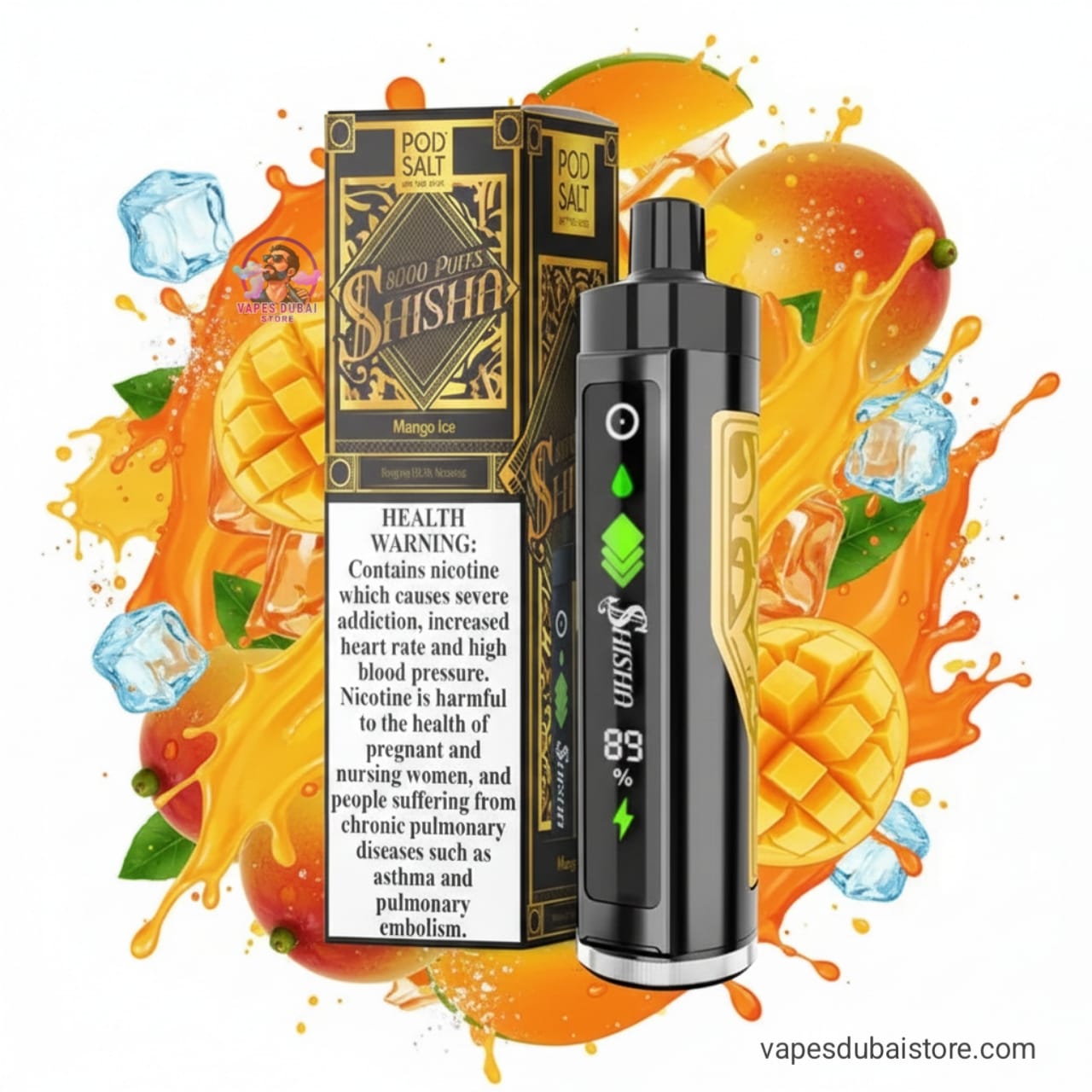 Pod Salt Shisha 8000 Puffs DTL 3mg In UAE