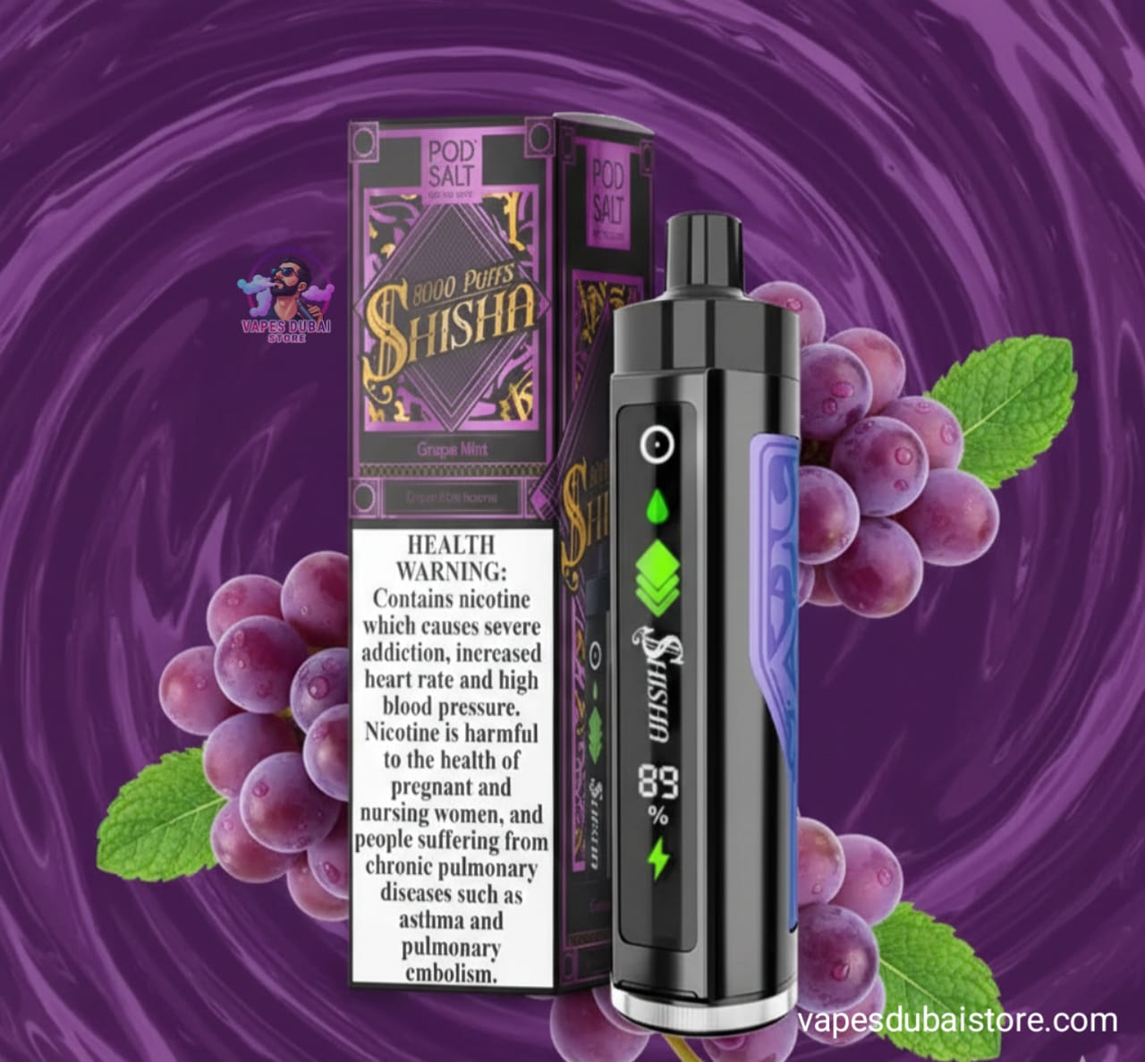 Pod Salt Shisha 8000 Puffs DTL 3mg In UAE