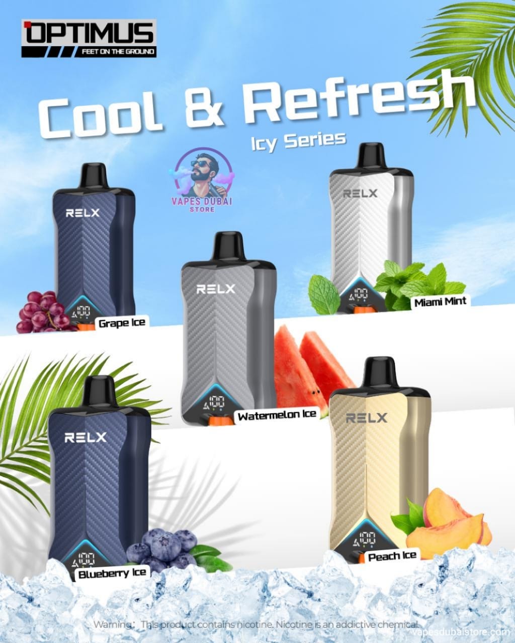 RELX Optimus 60000 Puffs Disposable Vape 50mg in UAE