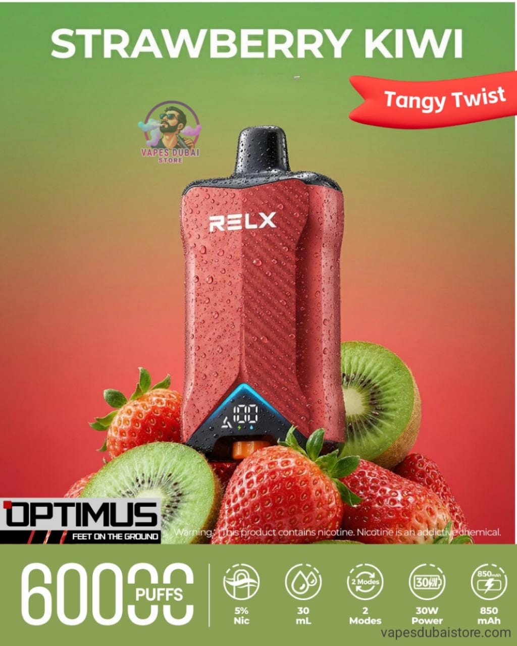 RELX Optimus 60000 Puffs Disposable Vape 50mg in UAE