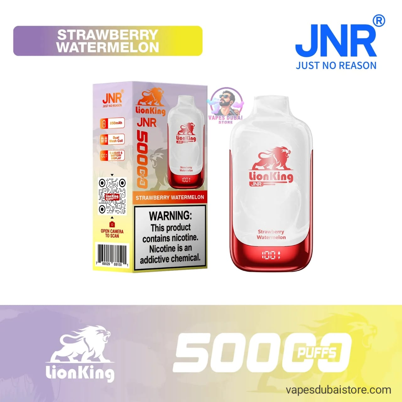 JNR Lionking 50000 Puffs Disposable Vape 50mg in UAE