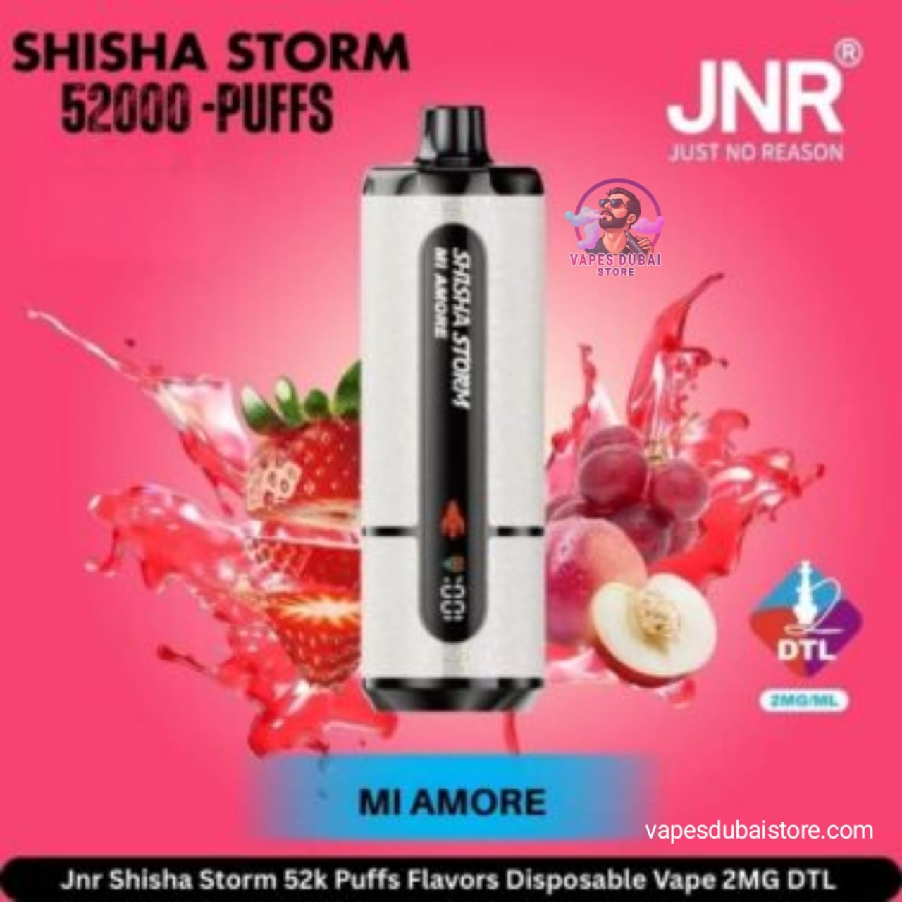 JNR Shisha Storm 52000 Puffs Disposable Vape 2% DTL in UAE