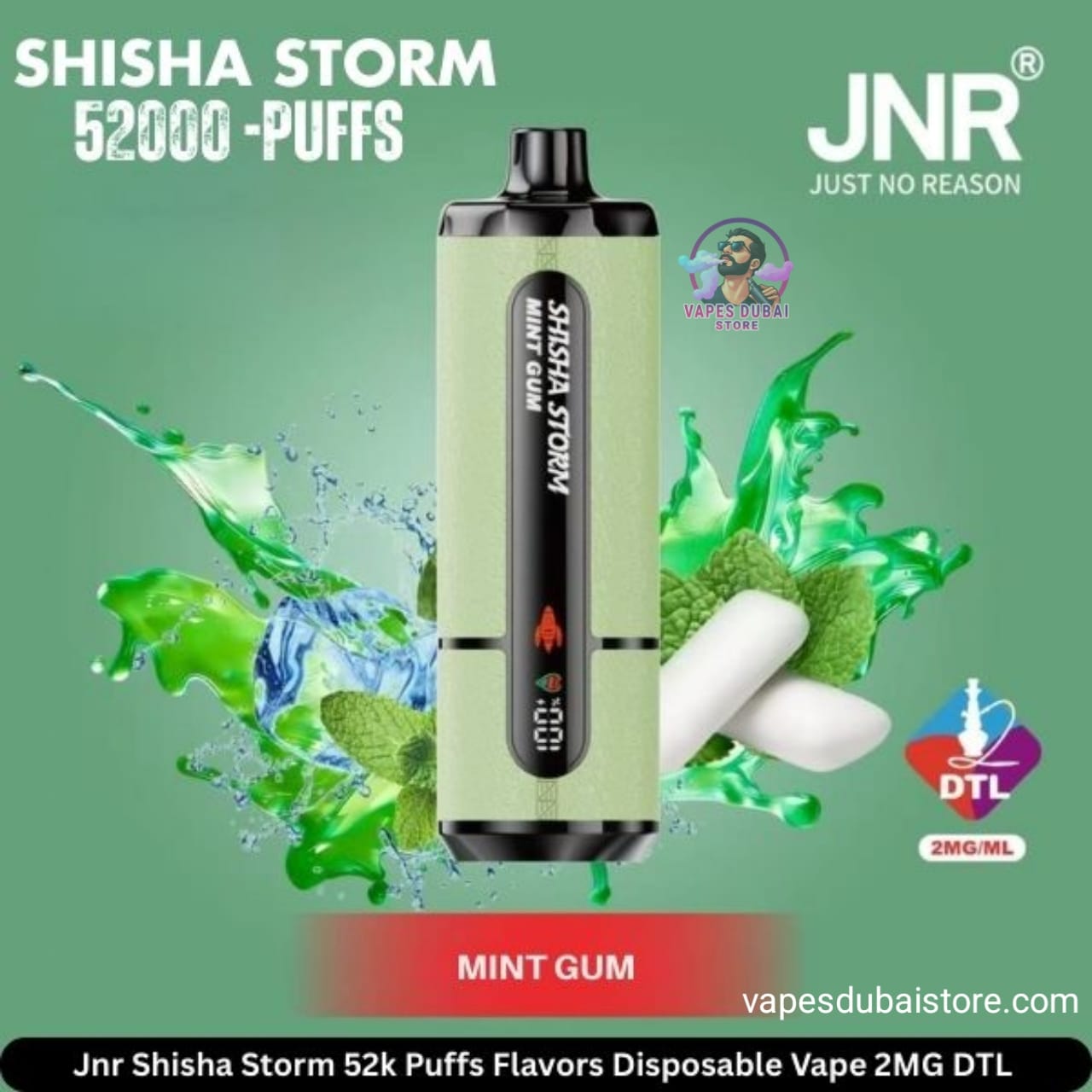 JNR Shisha Storm 52000 Puffs Disposable Vape 2% DTL in UAE