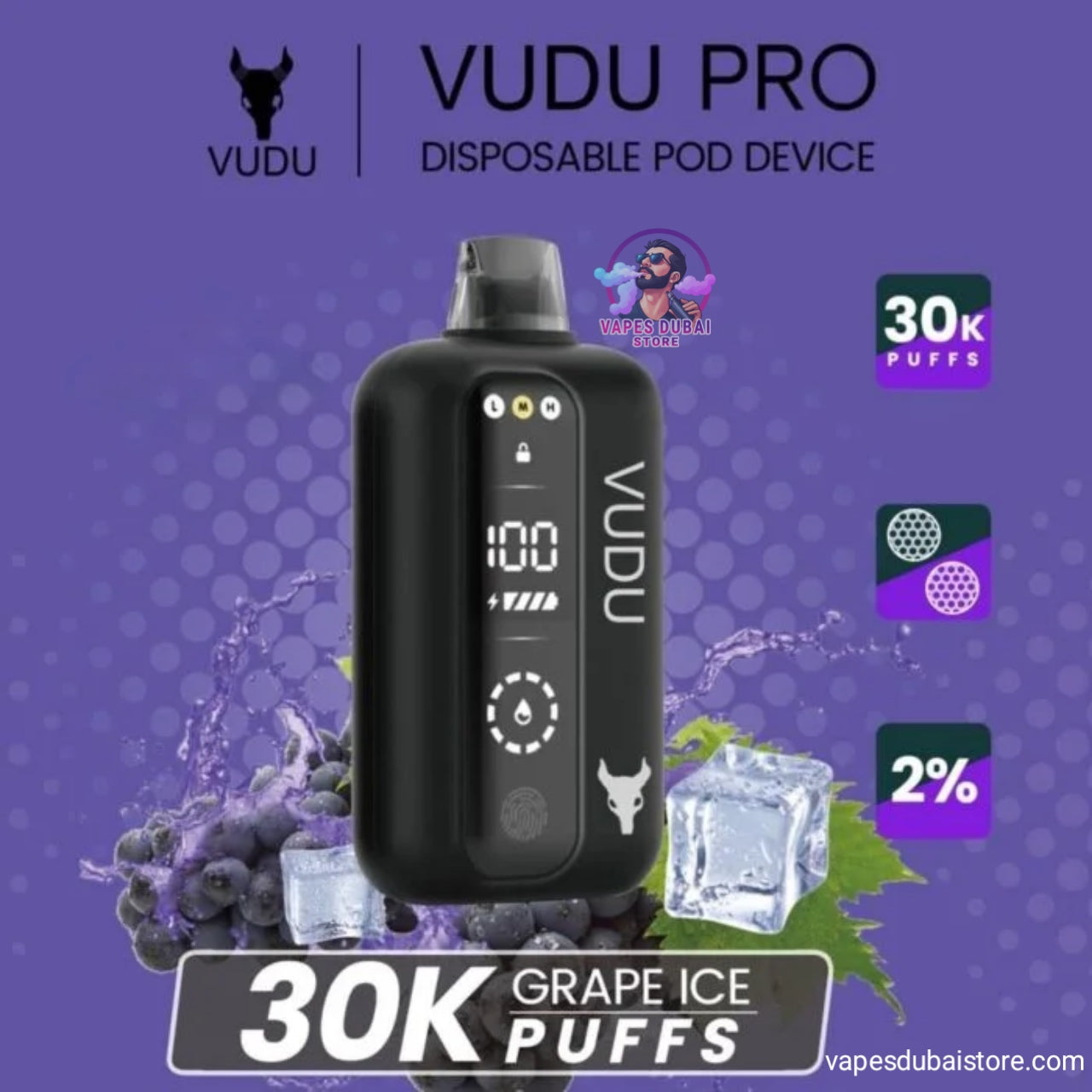 VUDU Pro 30000 Puffs 20MG Disposable Vape in UAE