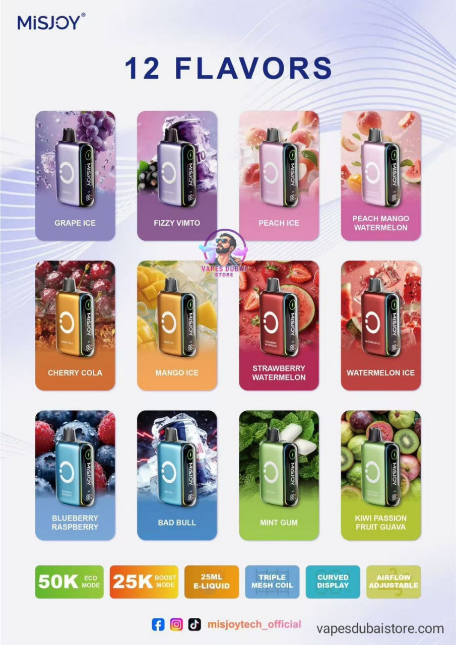 MISJOY Beta 50000 Puffs Disposable Vape 50mg in UAE