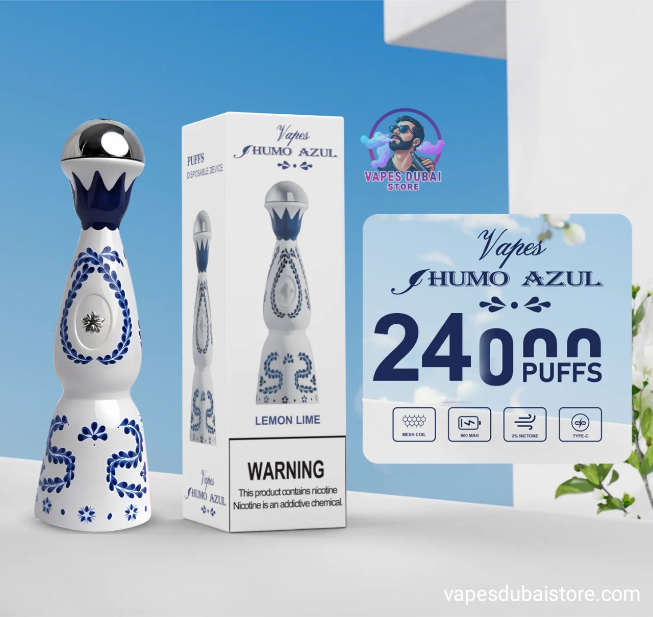 Humo Azul 24000 Puffs 20mg Disposable Vape in Dubai