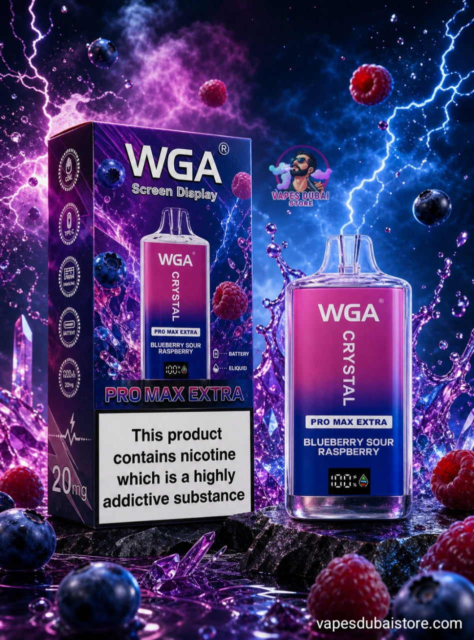 WGA Crystal Pro Max Extra 15000 Puffs 20mg Disposable Vape In UAE