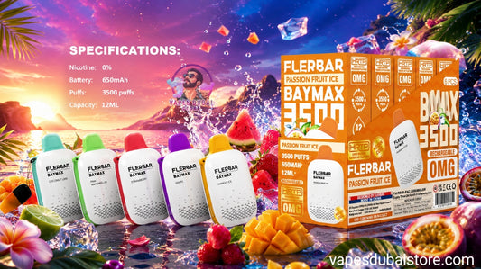 Flerbar Baymax 3500 Puffs Disposable Vape Zero Nicotine in UAE