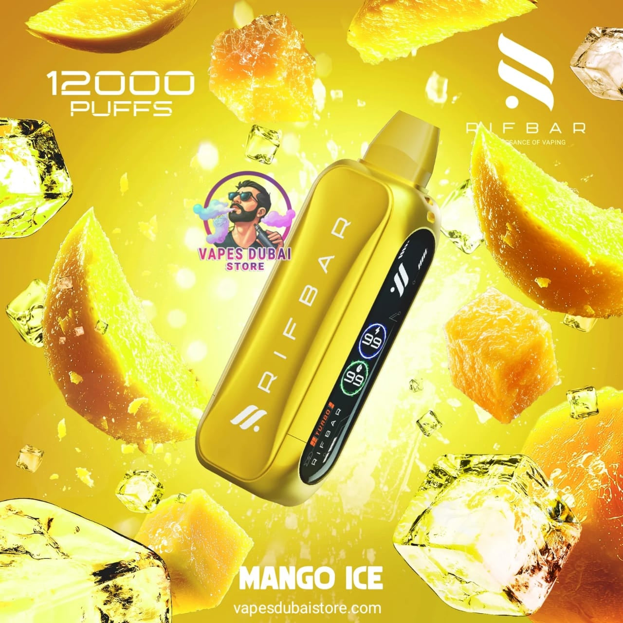 Rif Bar Turbo X Slim 12000 Puffs Disposable Vape In UAE
