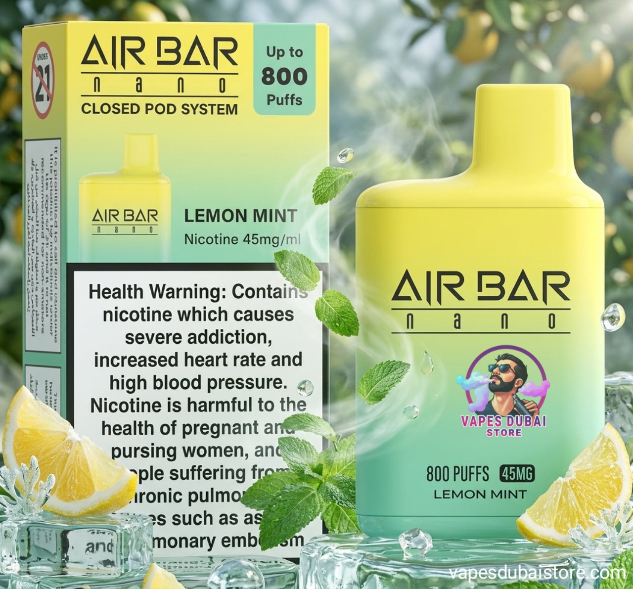 Air Bar Nano 800 Puffs Zero Nicotine Disposable Vape in UAE