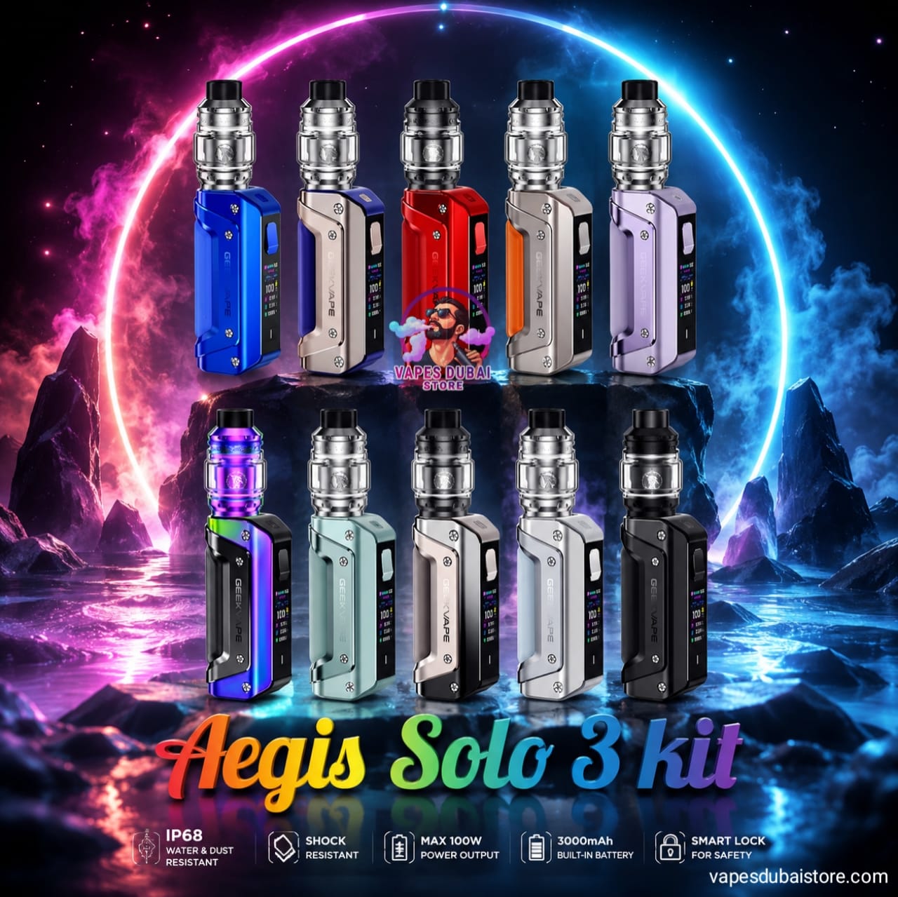 Geekvape Aegis Solo 3 Vape Kit (External Battery) 100W In DUBAI